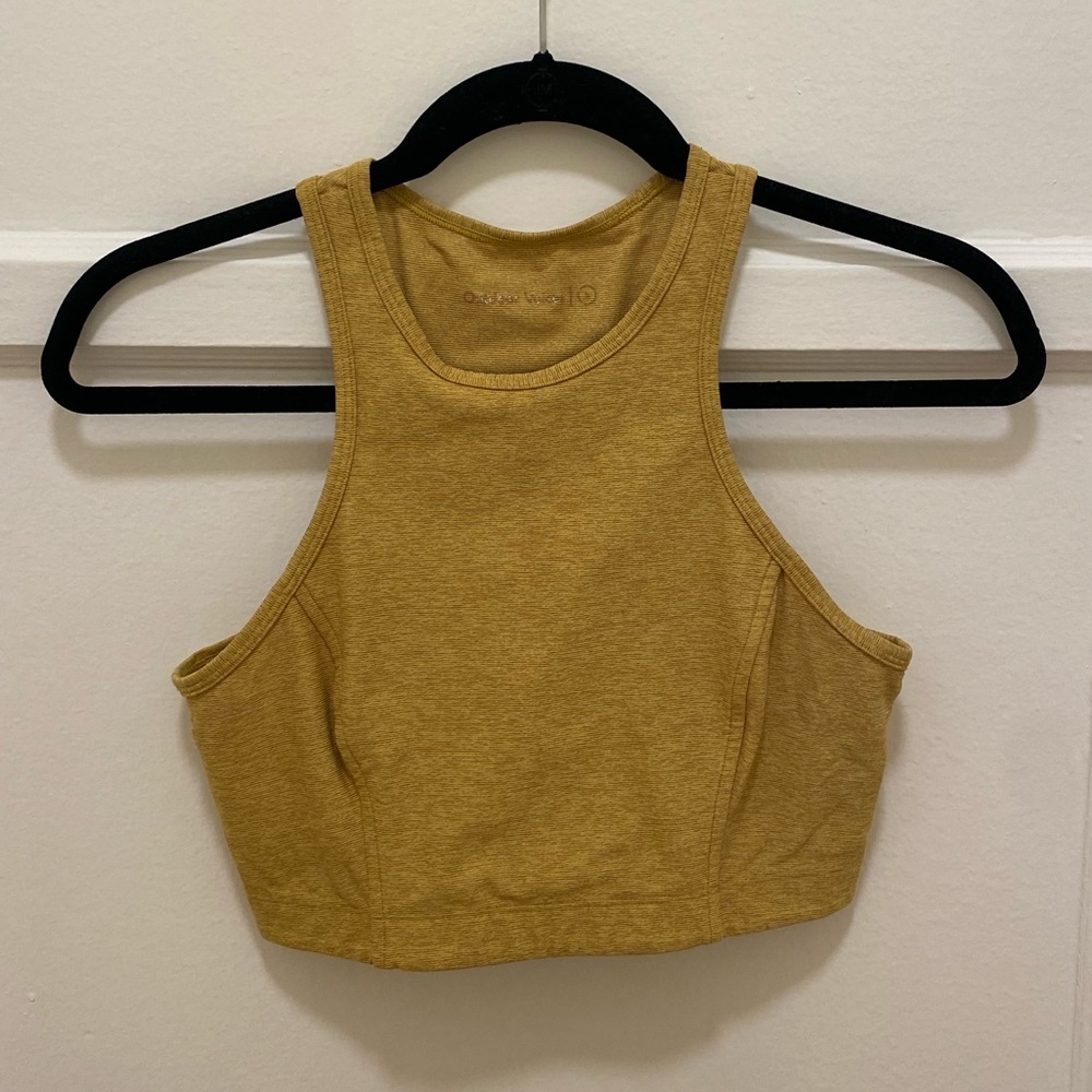USED - OUTDOOR VOICES ATHENA CROP TOP - SMALL - YELLOW